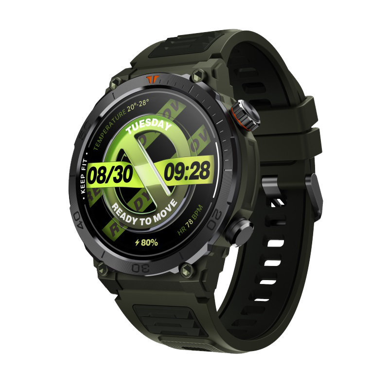 1.43 Inch Round AMOLED Watches Fitness Health Heart Rate Tracker IP68 Smart Watch with GPS Navigation